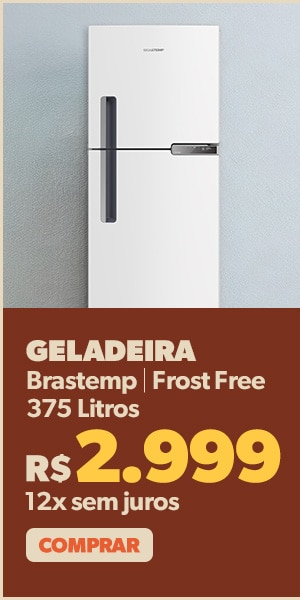 Geladeira Brastemp Frost Free por R$ 2.999 12x sem juros